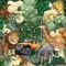 142pcs Jungle Safari Wild One Balloon Arch Kit, Sage Green and Brown Balloon Garland with Palm Leaves for Woodland Tropical Shower Birthday Jungle Party Decoration